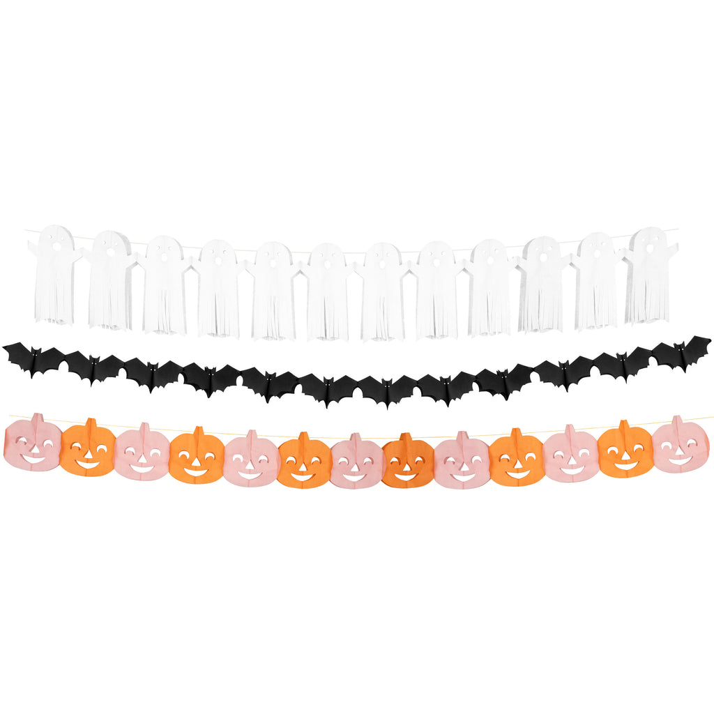 Tissue Paper Halloween Garlands