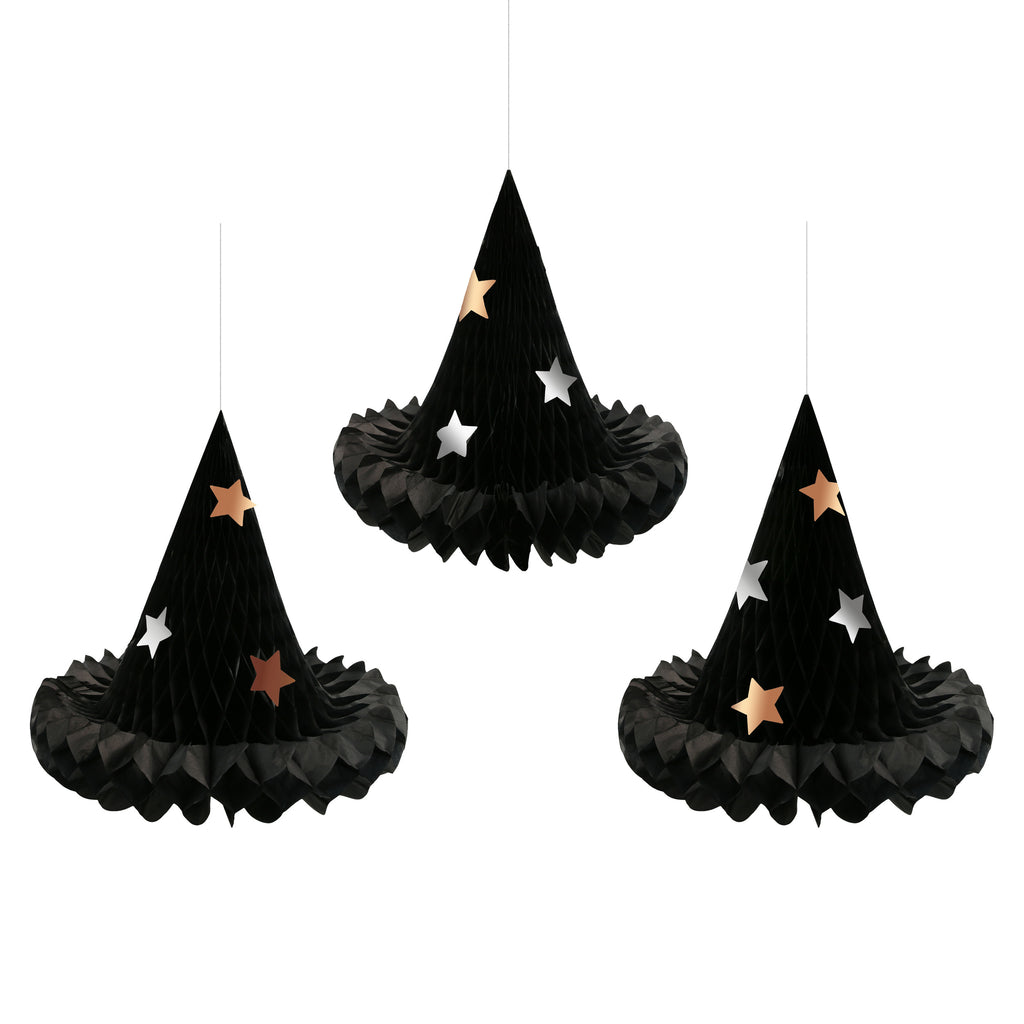 Honeycomb Witch Hat Decorations