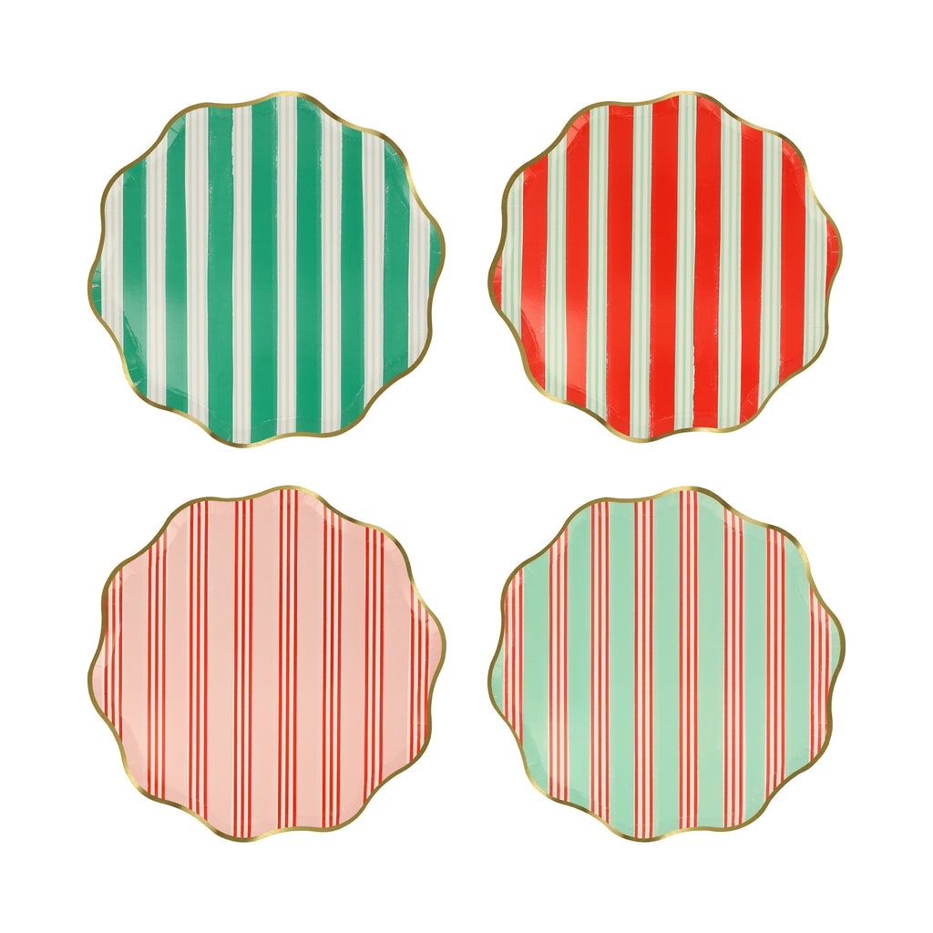 Festive Striped Side Plates