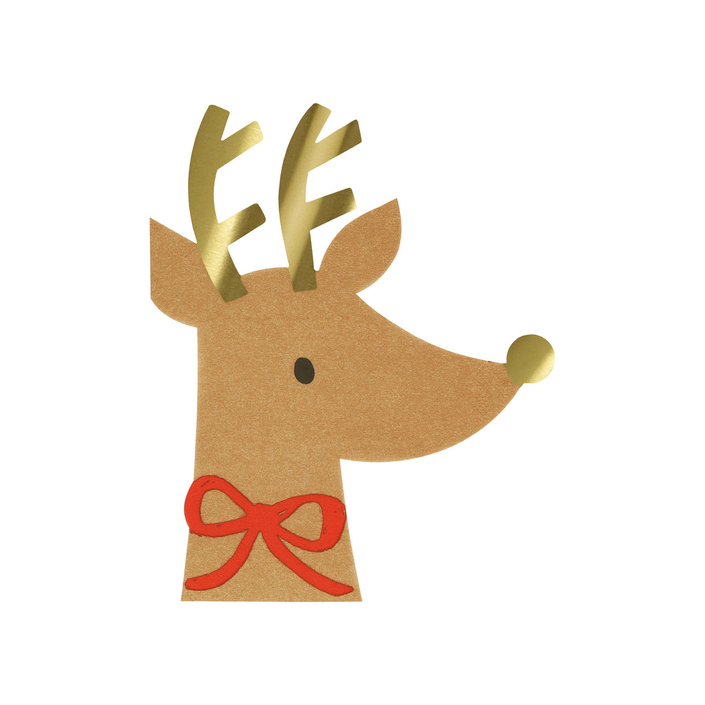 Reindeer With Red Bow Napkins