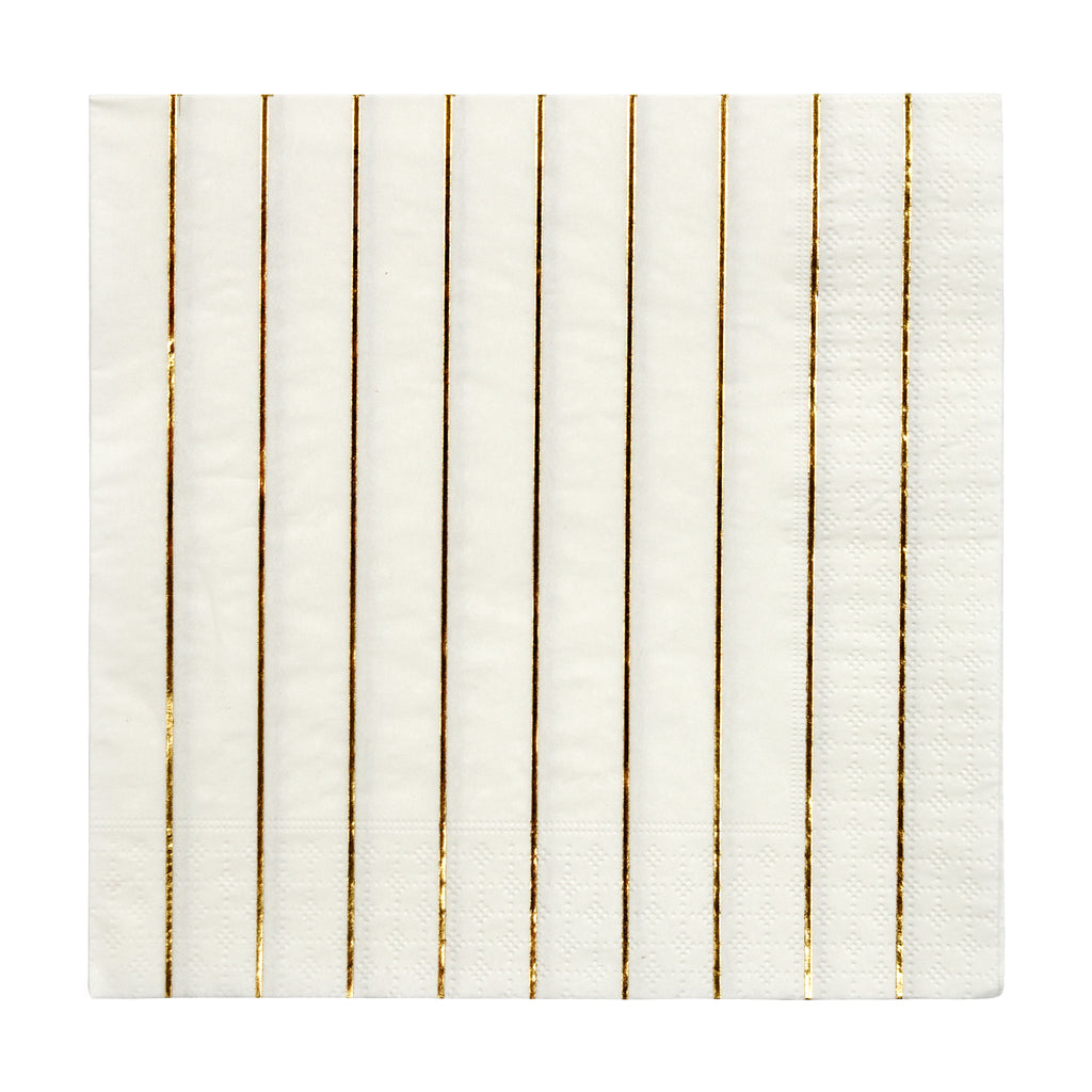 Gold Stripe Large Napkins